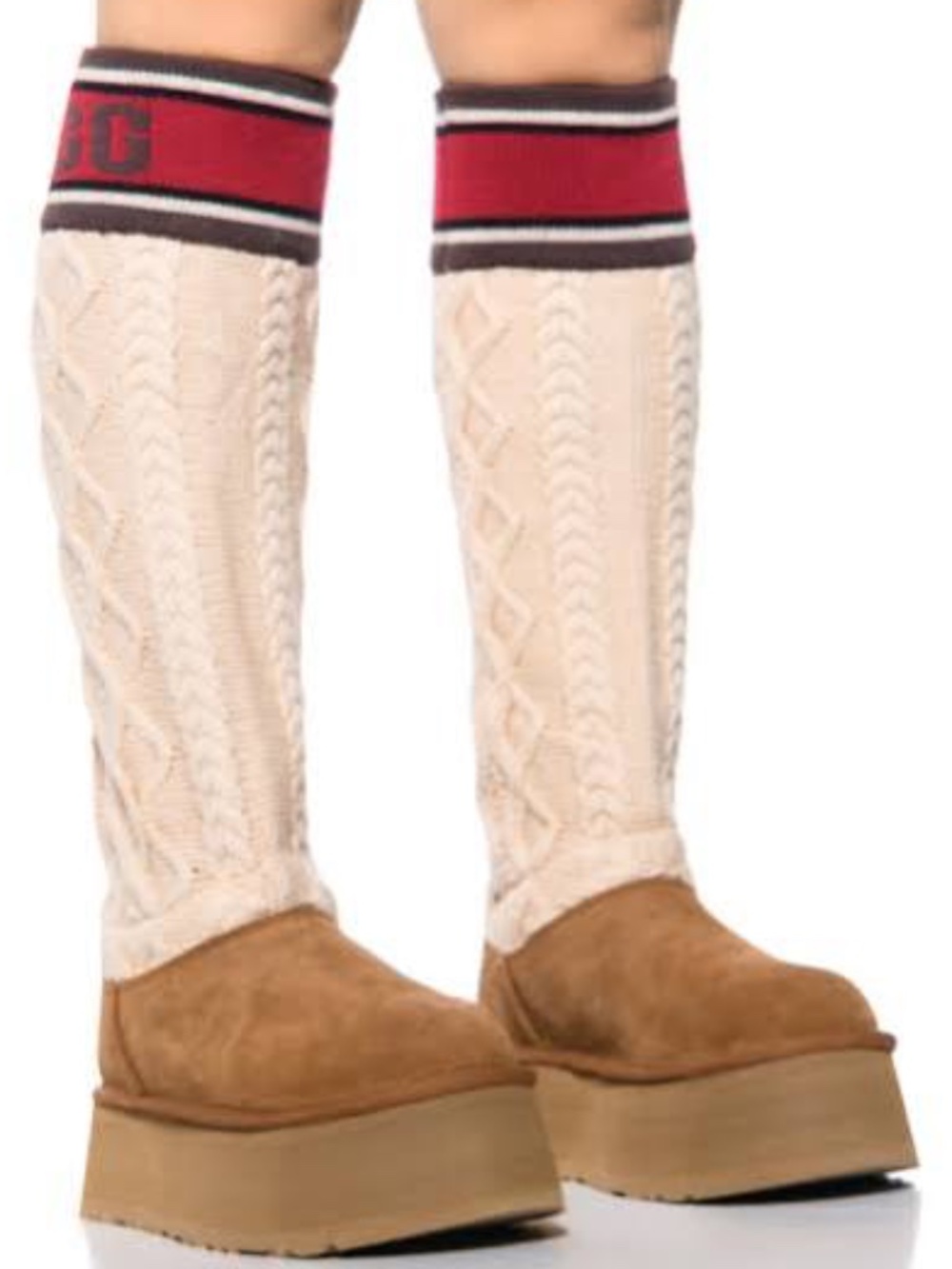 UGG Classic Sweater Letter Tall Womens Boots